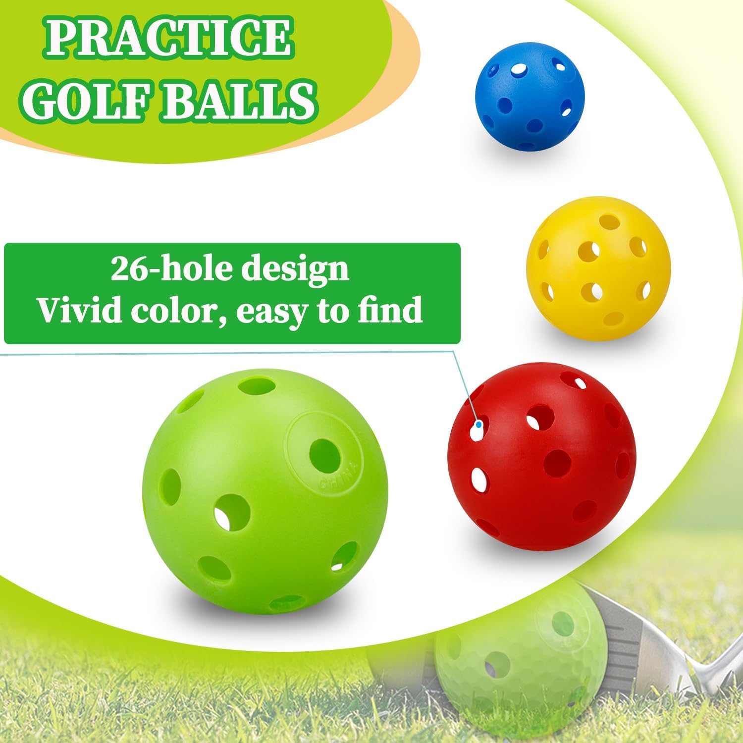 24 pièces 42MM flux d'air en p - Practice Equipment For Golf avis et prix